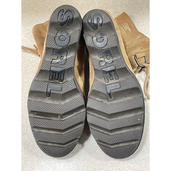 Sorel Youth Joan of Arctic Wedge Ankle Booties Kids Size 5 EUR 37 Brown Leather - Picture 8 of 10